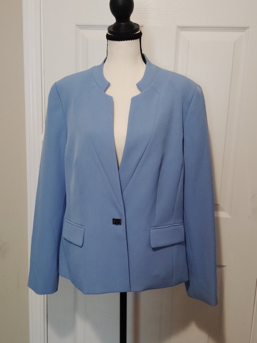 Kasper Elegant Women's Open Front Blazer Size 14P Blue, New Without tag. - Picture 1 of 6